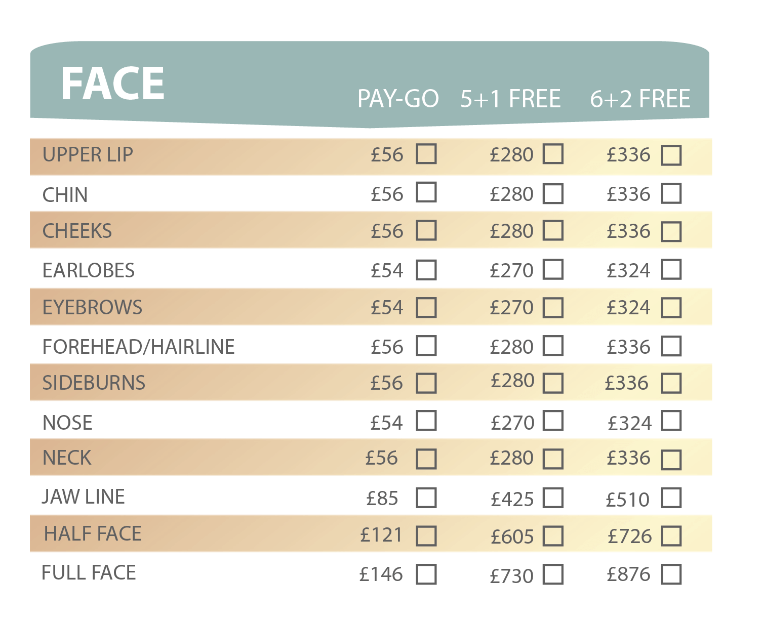 Facial Laser Prices